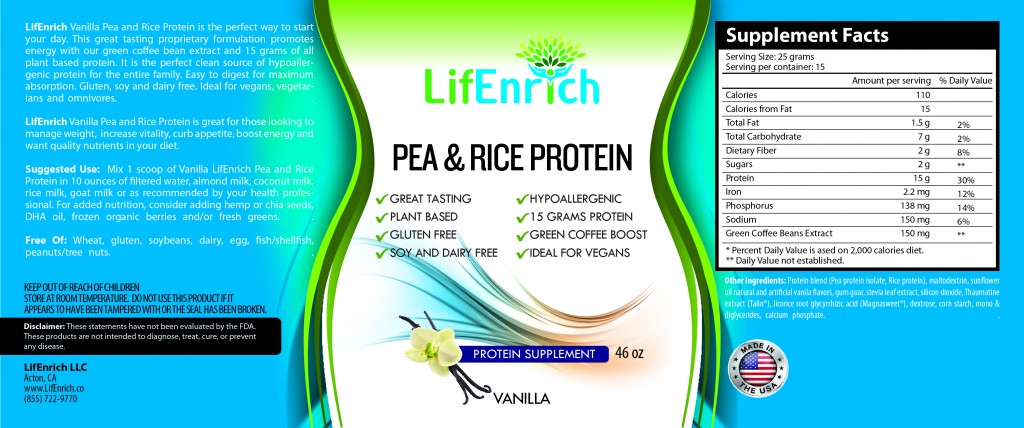Pea and Rice Protein -Vanilla